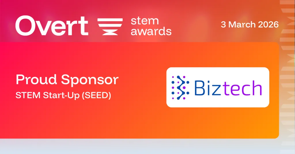 Overt Stem Awards Biztech sponsor